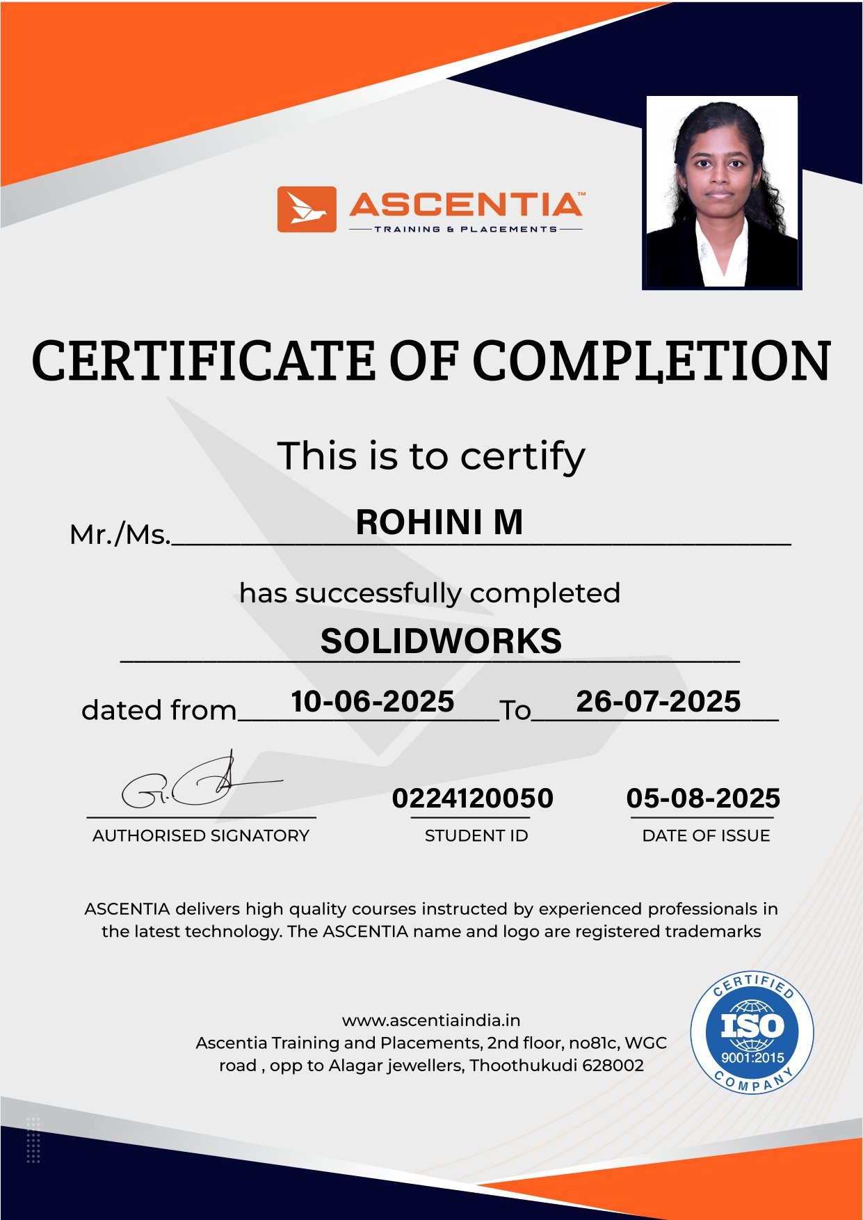 Industry Recognized Certificate